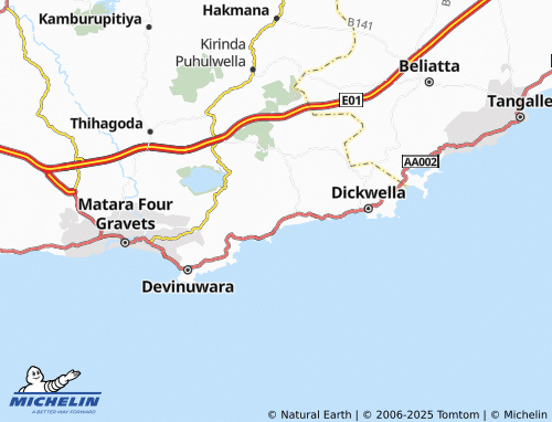 MICHELIN Belideniya map - ViaMichelin