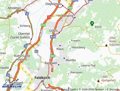 MICHELIN-Landkarte Klaus - ViaMichelin