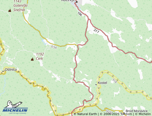 MICHELIN Morava map - ViaMichelin