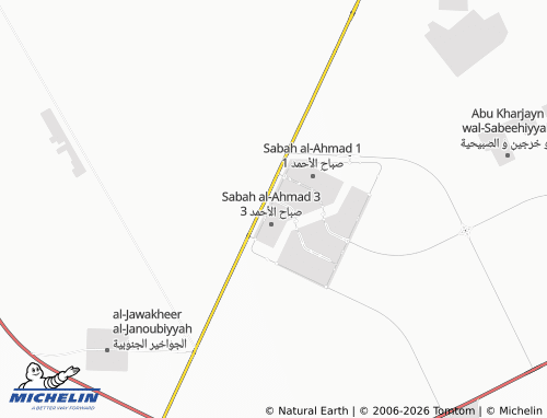MICHELIN Sabah Al Ahmad 3 Block 1 map - ViaMichelin