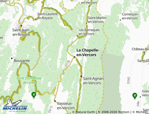 Carte MICHELIN La Chapelle-en-Vercors - ViaMichelin
