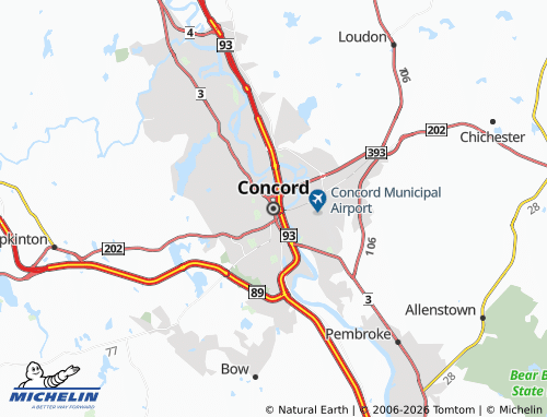 Mapa MICHELIN Concord - ViaMichelin