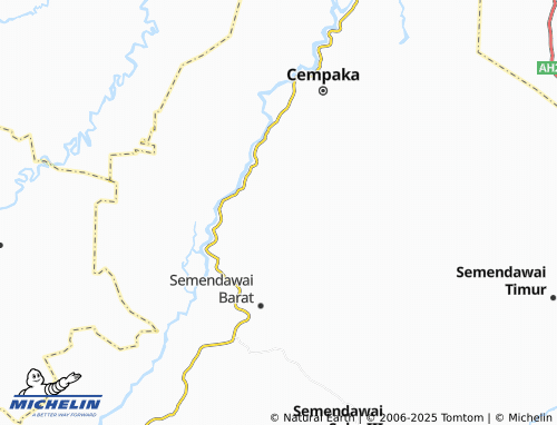 MICHELIN Suka Negeri map - ViaMichelin