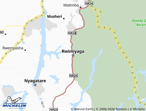 MICHELIN-Landkarte Rwimiyaga - ViaMichelin