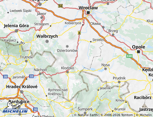Mapa MICHELIN Ząbkowicki - ViaMichelin