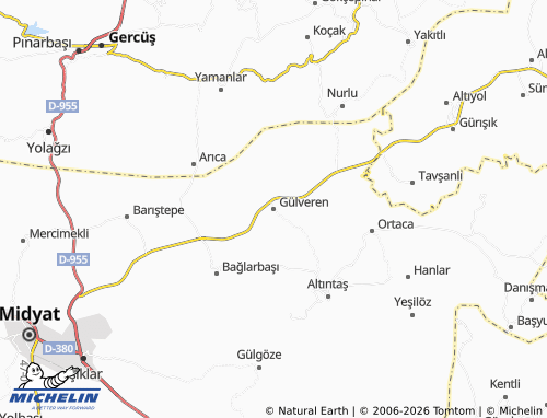 MICHELIN Gülveren map - ViaMichelin