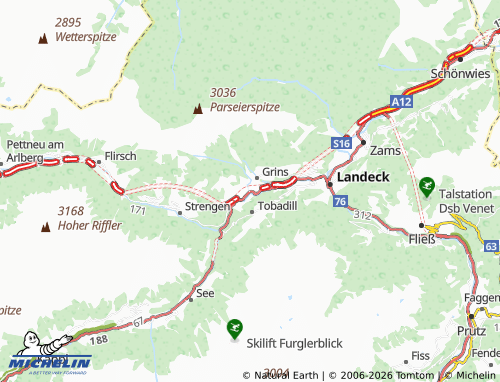 Mappa MICHELIN Pians - ViaMichelin