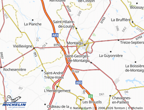 Mapa MICHELIN Boufféré - ViaMichelin