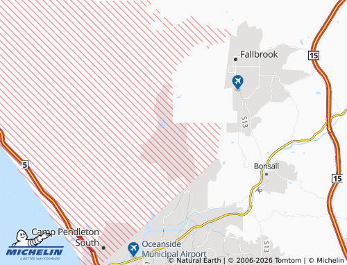 Mappa MICHELIN Camp Pendleton Mainside - ViaMichelin