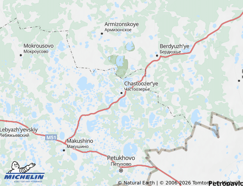 MICHELIN-Landkarte Tschastooserski Rajon - ViaMichelin