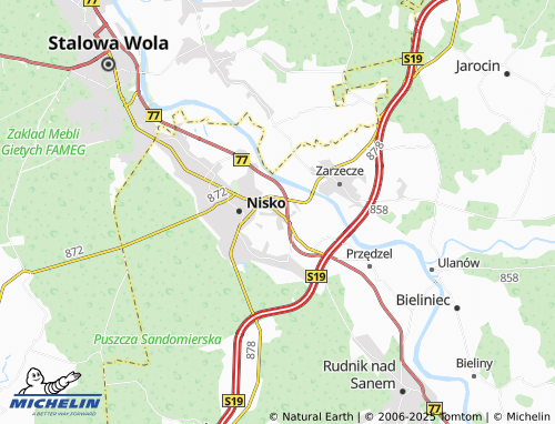 MICHELIN Racławice map - ViaMichelin