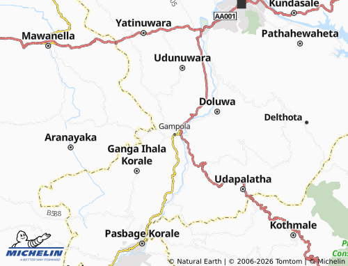 Mappa MICHELIN Gampola West - ViaMichelin