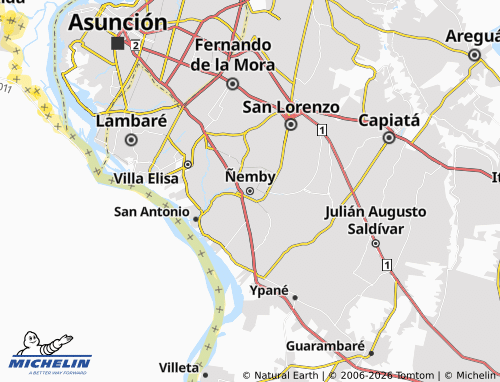 MICHELIN Ñemby map - ViaMichelin