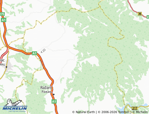 Mapa MICHELIN Podgorac - ViaMichelin