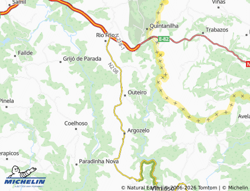 MICHELIN Outeiro map - ViaMichelin