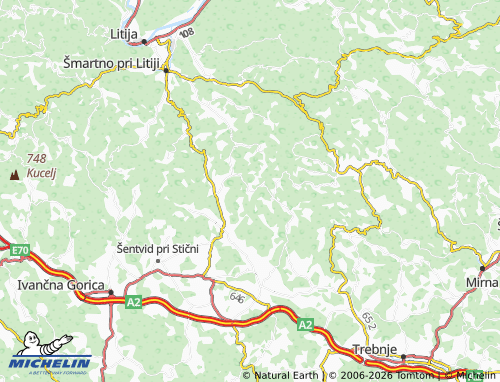 Mappa MICHELIN Mišji Dol - ViaMichelin