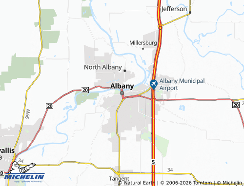 Mappa MICHELIN Albany - ViaMichelin