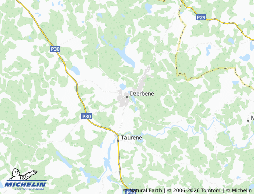 Mapa MICHELIN Dzērbenes pagasts - ViaMichelin