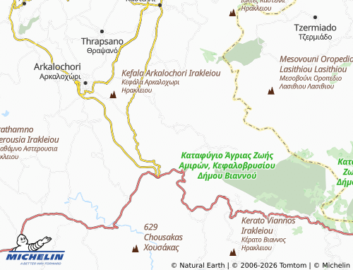 Mapa MICHELIN Afrati - ViaMichelin