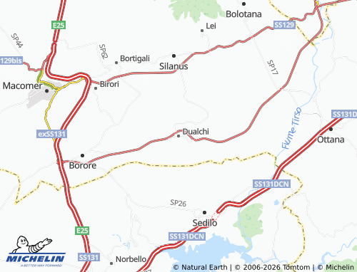 Mapa MICHELIN Dualchi - ViaMichelin