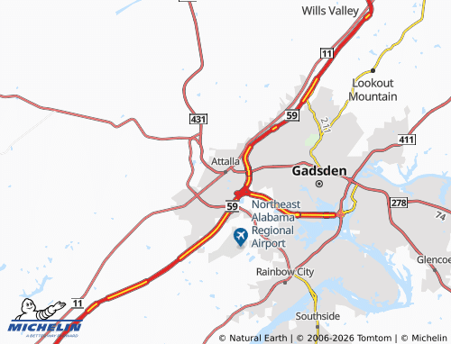 Kaart MICHELIN Attalla - ViaMichelin