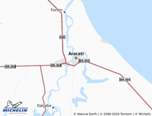 Mapa MICHELIN Aracati - ViaMichelin
