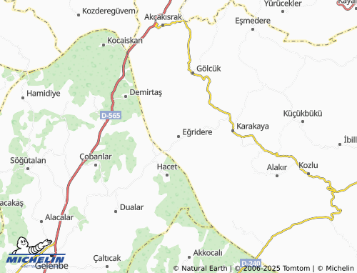 MICHELIN Eğridere map - ViaMichelin