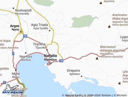 Carte MICHELIN Agios Adrianos - ViaMichelin