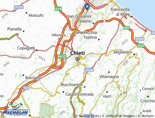 MICHELIN-Landkarte Chieti - ViaMichelin