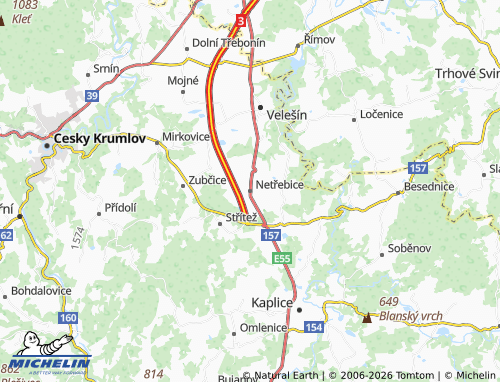 Kaart MICHELIN Netřebice - ViaMichelin