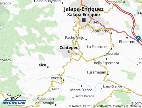 Mappa MICHELIN Villas de Coatepec - ViaMichelin