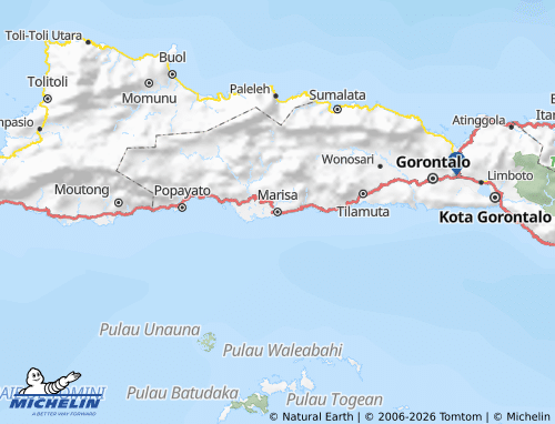 Mapa MICHELIN Pohuwato - ViaMichelin