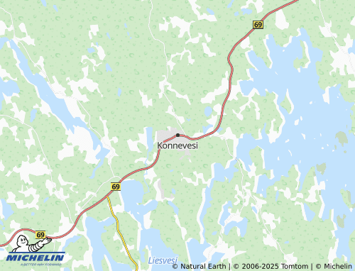 MICHELIN Konnevesi map - ViaMichelin