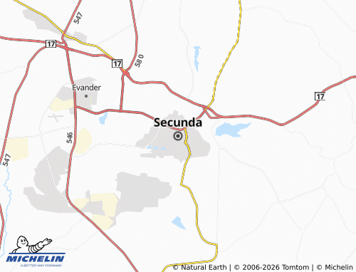 MICHELIN-Landkarte Secunda - ViaMichelin