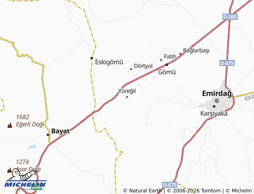 Mappa MICHELIN Yüreğil - ViaMichelin