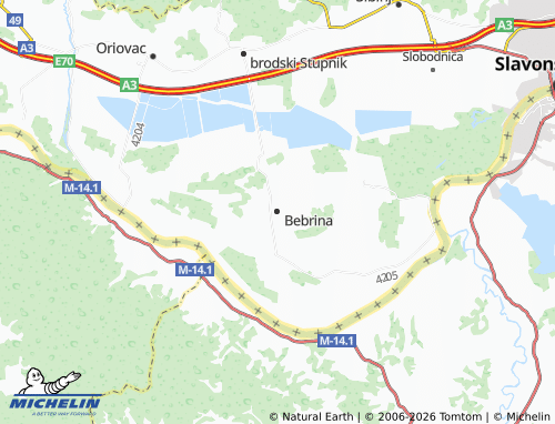 Mapa MICHELIN Bebrina - ViaMichelin