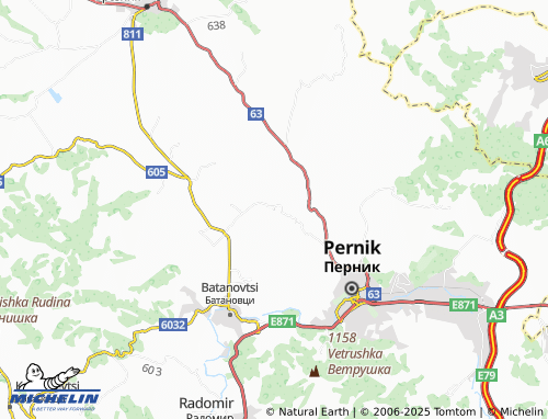 MICHELIN Vitanovtsi map - ViaMichelin