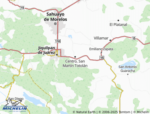 MICHELIN Centro, San Martín Totolán map - ViaMichelin