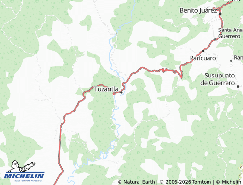 MICHELIN Tuzantla map - ViaMichelin