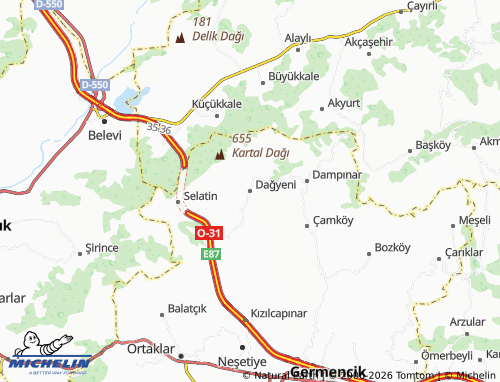 MICHELIN Dağyeni map - ViaMichelin