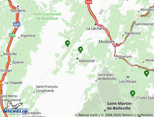 Mappa MICHELIN Valmorel - ViaMichelin