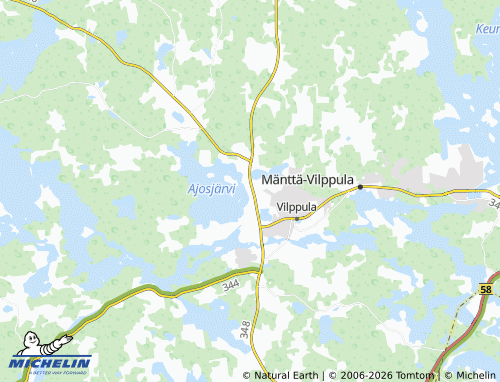 MICHELIN Ajosharju map - ViaMichelin