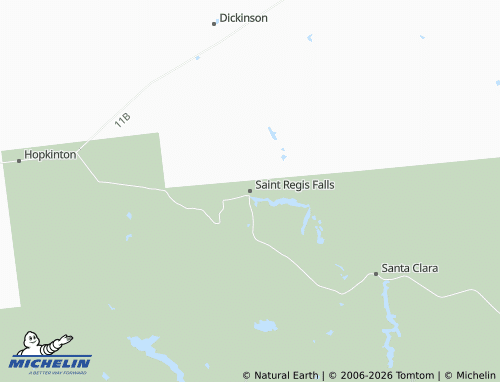Mapa MICHELIN Saint Regis Falls - ViaMichelin