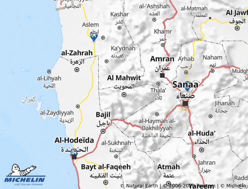 MICHELIN Al Mahwit map - ViaMichelin