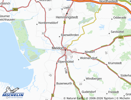 MICHELIN Meldorf map - ViaMichelin