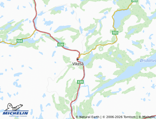 Kaart MICHELIN Vikeså - ViaMichelin
