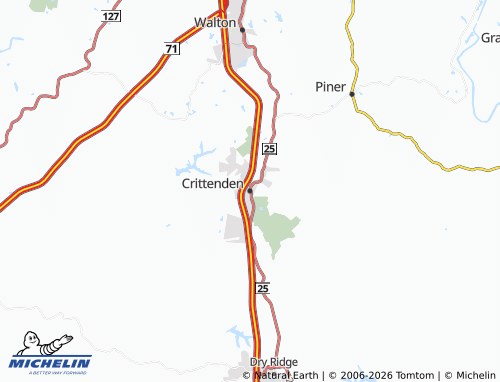 Mappa MICHELIN Crittenden - ViaMichelin