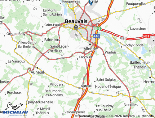 MICHELIN-Landkarte Frocourt - ViaMichelin
