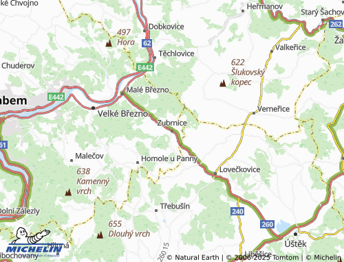 Mappa MICHELIN Zubrnice - ViaMichelin