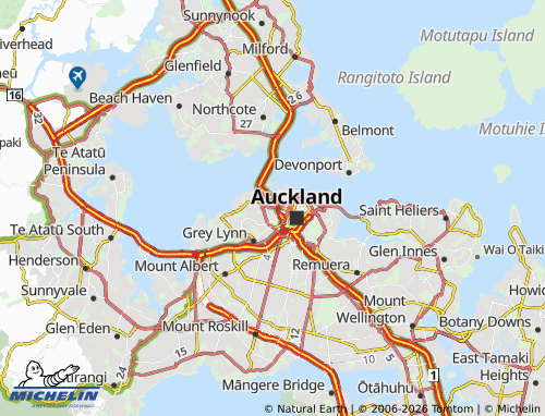 Mapa MICHELIN Freemans Bay - ViaMichelin